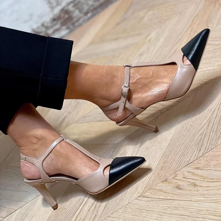 CAMILLA | BICOLOR HEEL WITH STRAP