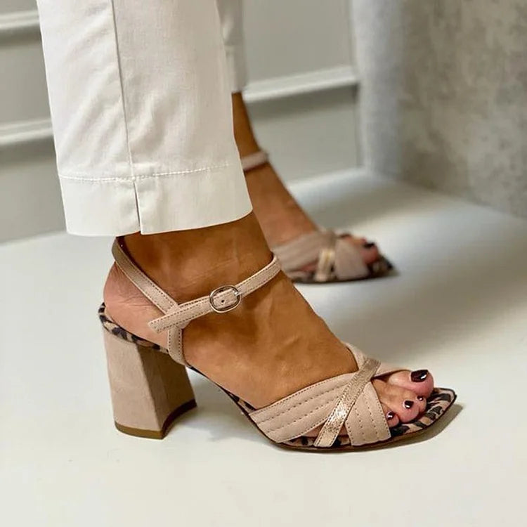 DALIA | HEEL SANDALS WITH CROSS BAND
