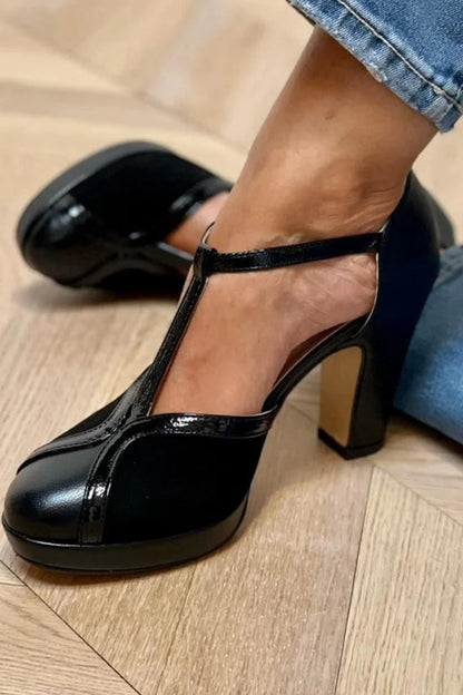 NICOLETTA | T-BAR PLATFORM HEEL