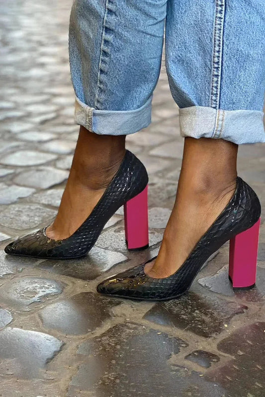 LUANA | FLUO HEEL COURT SHOES