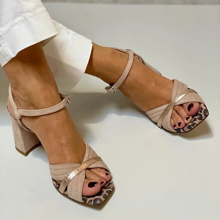DALIA | HEEL SANDALS WITH CROSS BAND