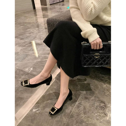 Teona™ | Elegant sandals with square toe and mid heel for a refined style